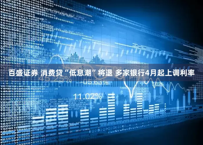 百盛证券 消费贷“低息潮”将退 多家银行4月起上调利率