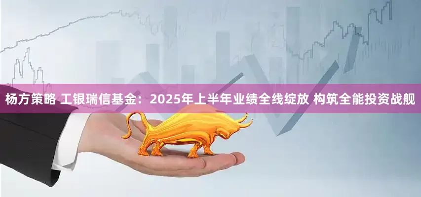 杨方策略 工银瑞信基金：2025年上半年业绩全线绽放 构筑全能投资战舰
